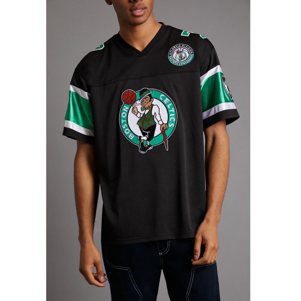 NBA MENS BOSTON CELTICS JERSEY PATCH TEE - Picture 4 of 8